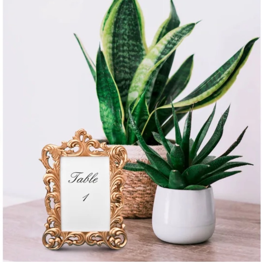 Rose Gold Baroque Table Top Picture Frame